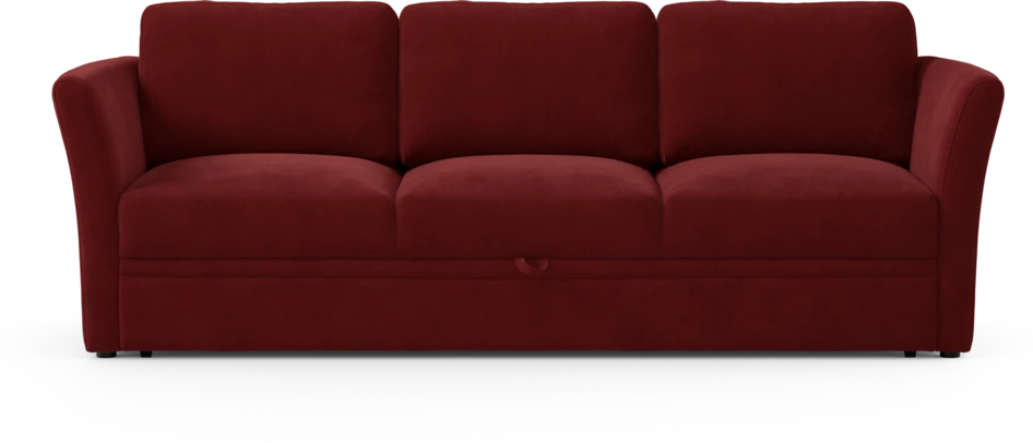 Öland - Bäddsoffa 3-sits, längsbäddad - Röd