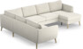 County - Hörnsoffa, 2+3-sits med schäslong höger - Vit