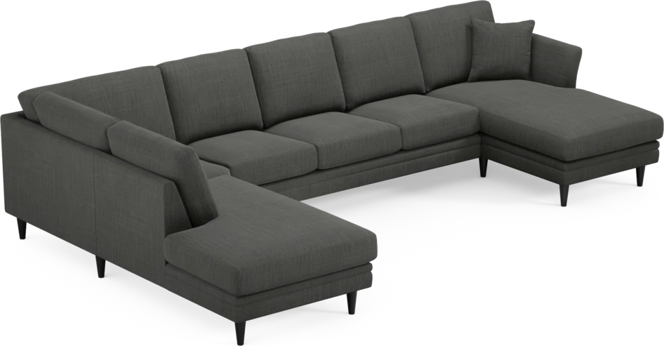 Eden - 3-sits soffa med divan vänster och schäslong höger - Grå