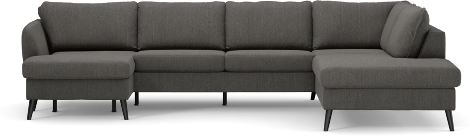 County - 3-sits soffa med schäslong vänster och divan höger - Brun