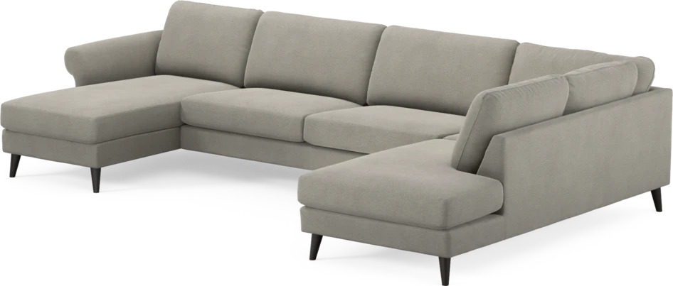 Bridge - 3-sits soffa med schäslong vänster och divan höger - Grå