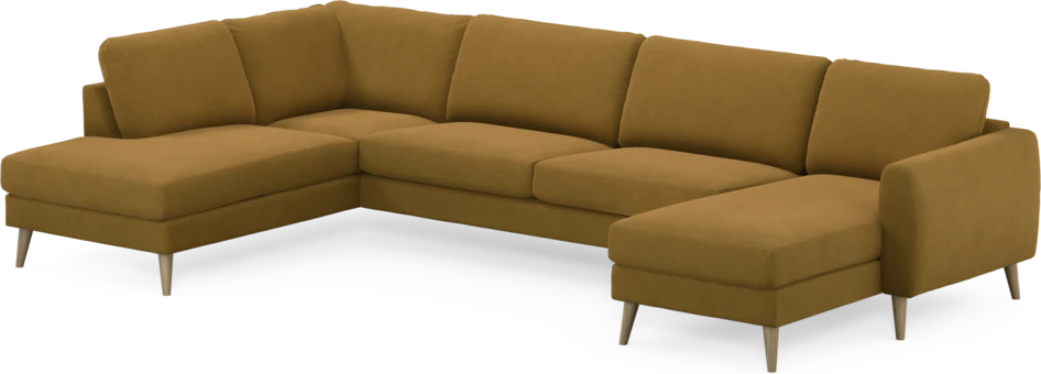 Bridge - 3-sits soffa med divan vänster och schäslong höger - Gul