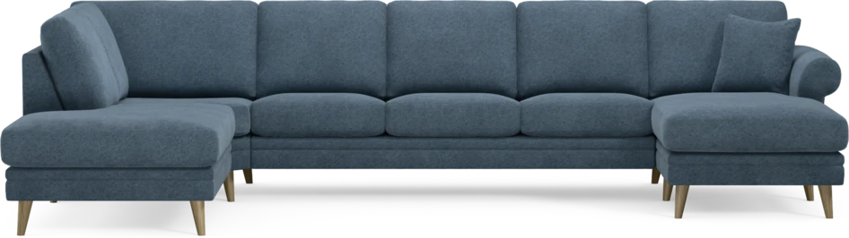 Eden - 3-sits soffa med divan vänster och schäslong höger - Blå