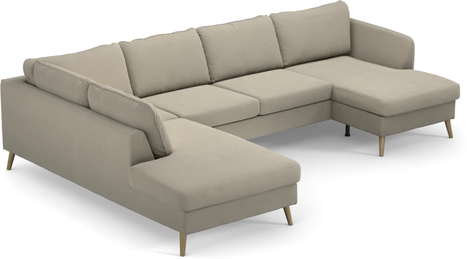 County - 3-sits soffa med divan vänster och schäslong höger - Grå