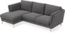 Madison Lux - 2-sits soffa med schäslong vänster - Grå