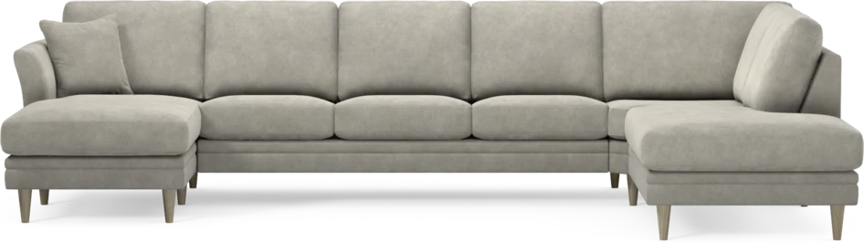Eden - 3-sits soffa med schäslong vänster och divan höger - Grå
