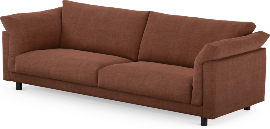 Cherrie - 4-sits soffa, fast klädsel - Orange