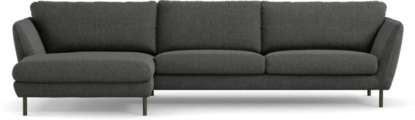 Madison Lux - 3-sits soffa med schäslong vänster - Grå