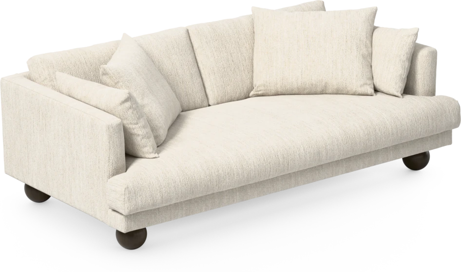 Harper - 3-sits soffa, hel dyna - Vit