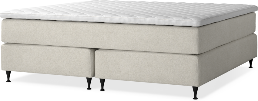 Delux Exclusive - Kontinentalsäng, dubbelsäng med bäddmadrass - Beige