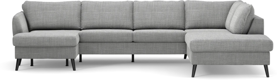County - 3-sits soffa med schäslong vänster och divan höger - Grå
