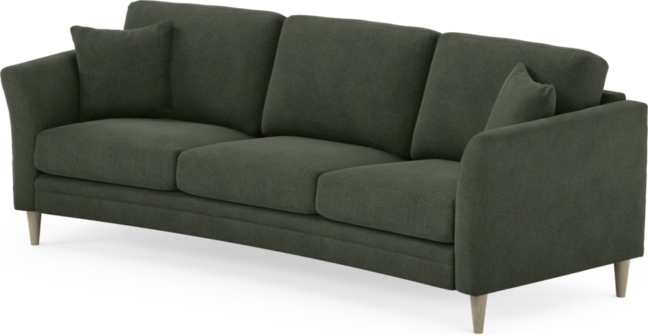 Eden - 3-sits soffa svängd - Grön