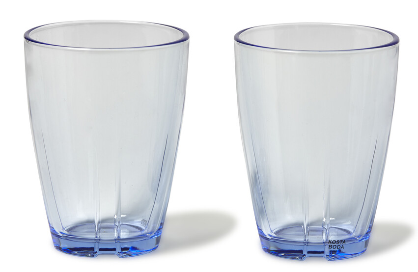 Bruk - Glas, H 11 Ø 8,4 cm, 35 cl, 2-pack - Blå