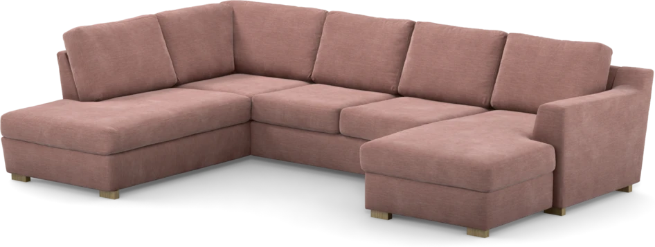 Friday - 3-sits soffa med divan vänster och schäslong höger - Rosa