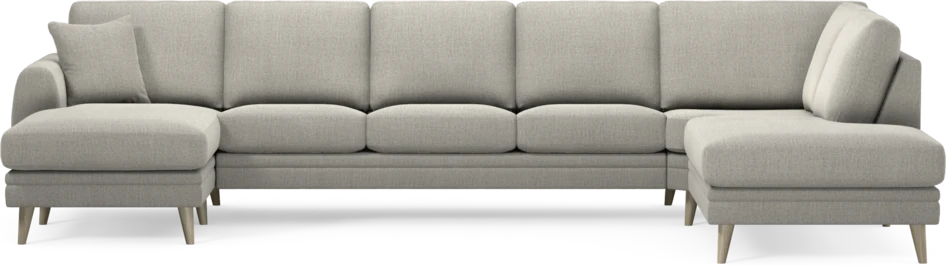 Eden - 3-sits soffa med schäslong vänster och divan höger - Grå