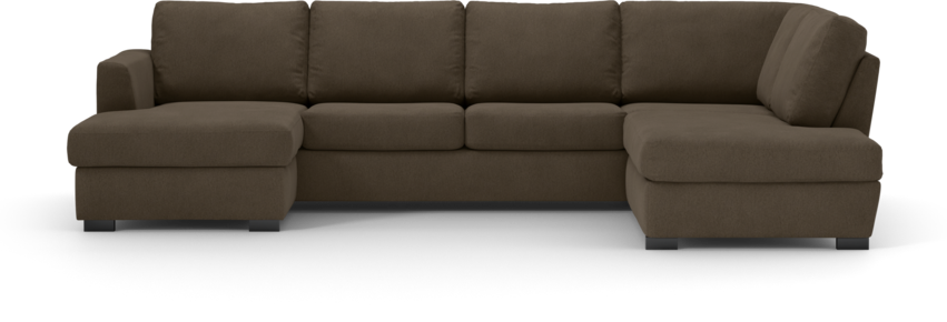 Friday - 3-sits soffa med schäslong vänster och divan höger - Brun