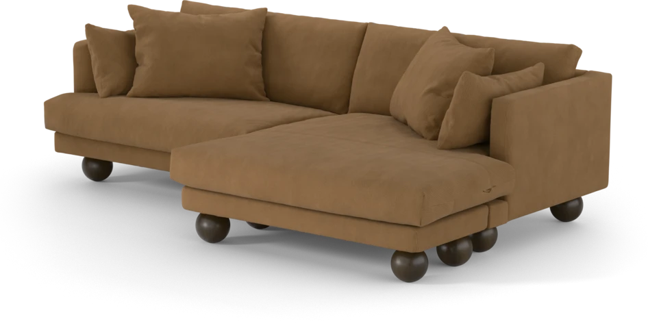 Harper - 4-sits med schäslong XL höger - Gul