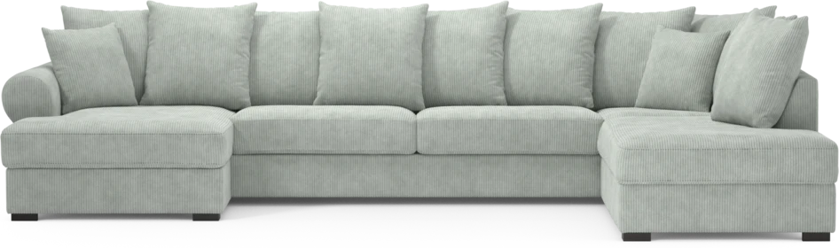 Town - 3-sits soffa med divan höger och schäslong vänster - Blå