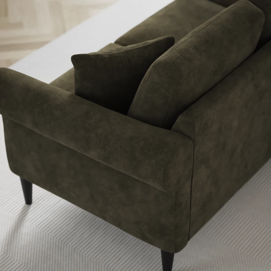 Eden - 3-sits soffa svängd - Grön