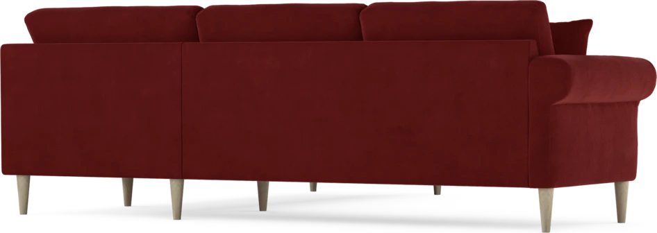 Eden - Hörnsoffa, 2,5+2,5-sits - Röd