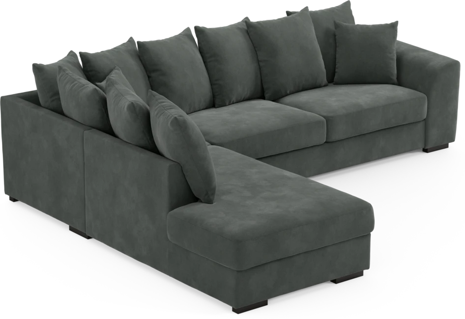 Town - 3-sits soffa med divan vänster - Grå