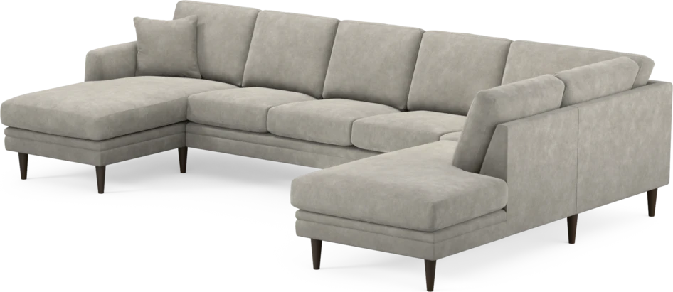 Eden - 3-sits soffa med schäslong vänster och divan höger - Grå