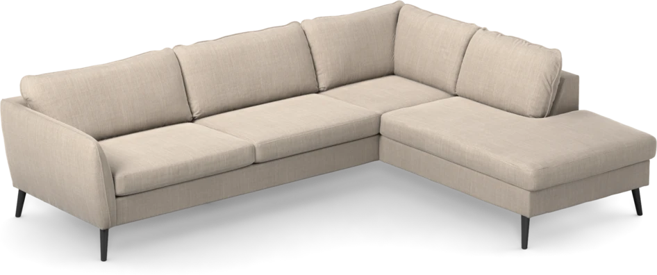 County - 2,5-sits soffa med divan höger - Beige