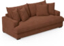 Mila - 3-sits soffa, hel dyna - Orange