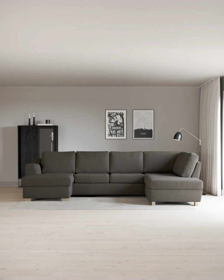 Friday - 3-sits soffa med schäslong vänster och divan höger - inspiration