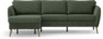 County - 3-sits soffa med flyttbar schäslong - Grön