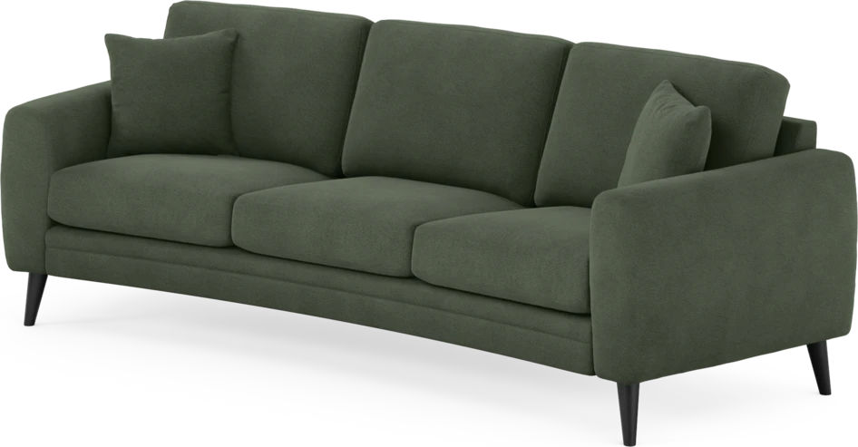 Eden - 3-sits soffa svängd - Grön