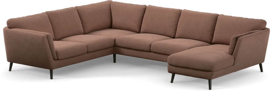 Madison Lux - Hörnsoffa med schäslong höger - Rosa