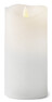 Låga - Blockljus med LED-belysning, batteridrivet, Ø 7,5, H 15 cm - Vit