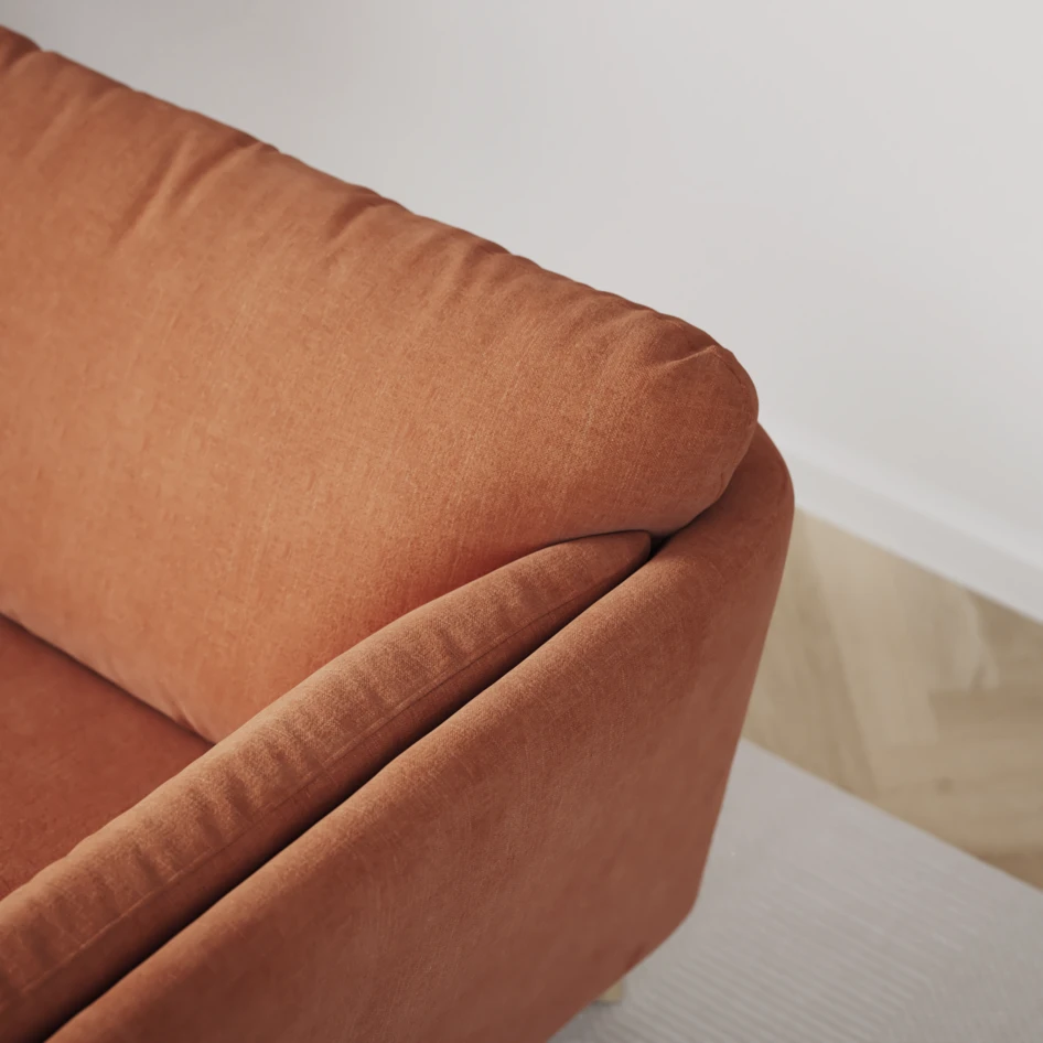 Madison Lux - Hörnsoffa med schäslong höger - Orange