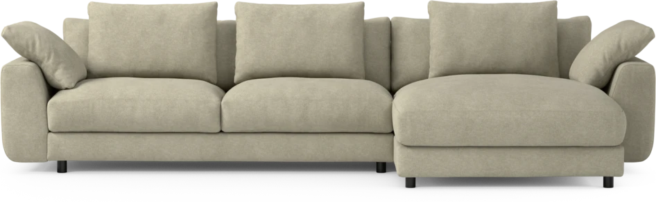 Amie - 3-sits med schäslong höger - Beige