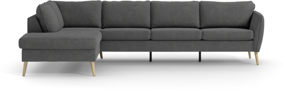 County - 3-sits soffa med divan vänster - Grå
