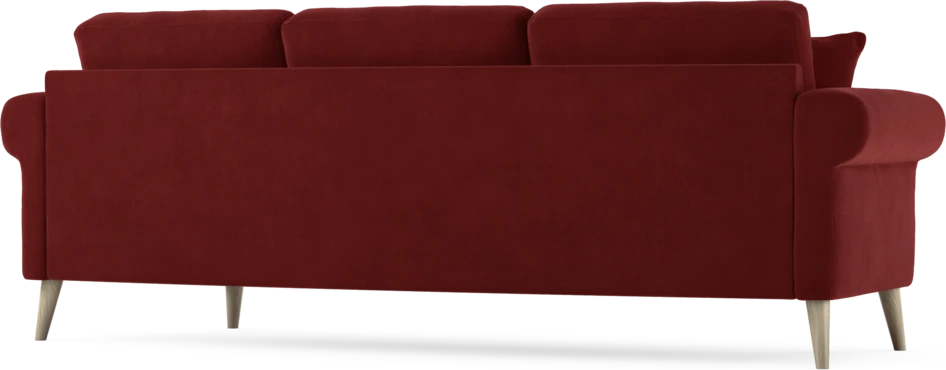 Eden - 3-sits soffa svängd - Röd