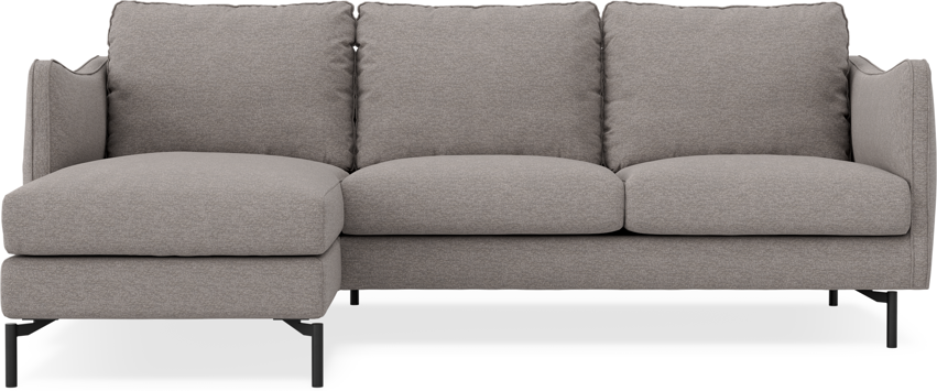 Madison Lux - 2-sits soffa med schäslong vänster - Grå