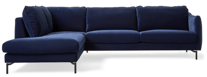 Madison Lux - 3-sits soffa med divan vänster, avtagbar klädsel - Blå