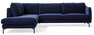 Madison Lux - 3-sits soffa med divan vänster, avtagbar klädsel - Blå