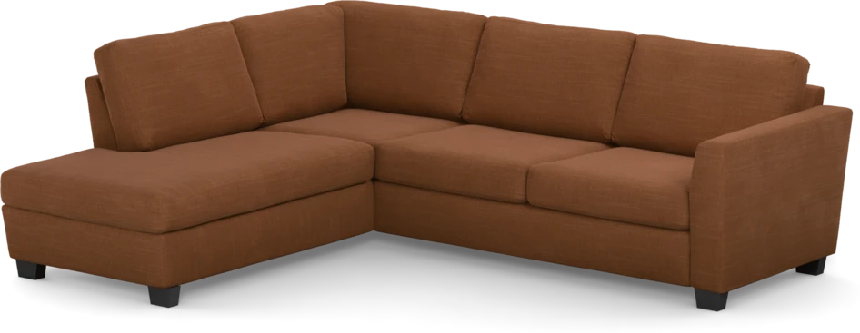 Friday - 2,5-sits soffa med divan vänster - Orange