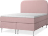 New York - Kontinentalsäng, dubbelsäng med bäddmadrass, sängben och sänggavel slät - Rosa