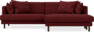 Harper - 4-sits med schäslong XL höger - Rosa