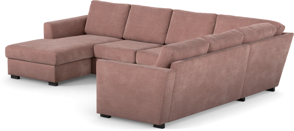 Friday - Hörnsoffa, 3+2-sits med schäslong vänster - Rosa