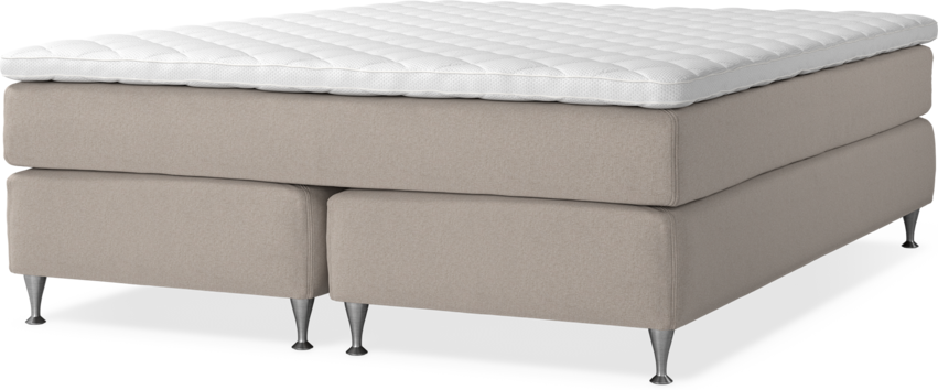 Delux Sense - Kontinentalsäng, dubbelsäng med bäddmadrass - Beige