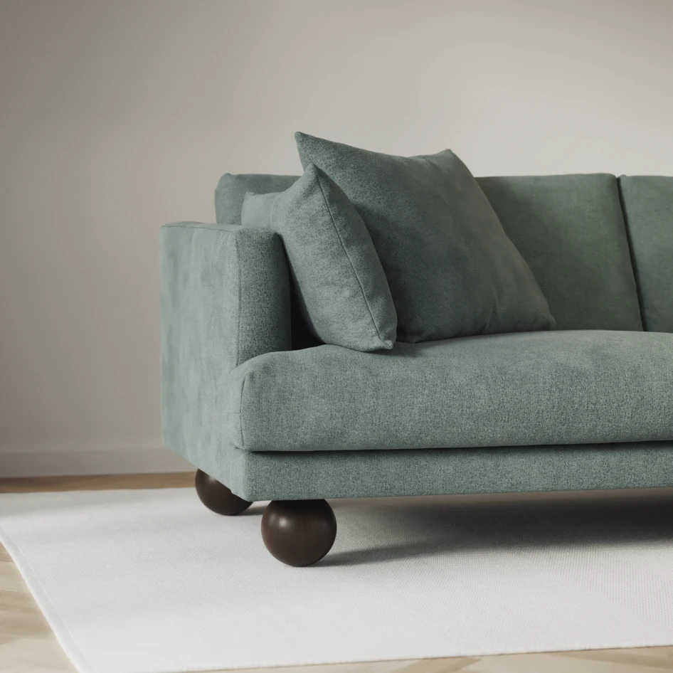 Harper - 3-sits soffa med divan höger - Blå