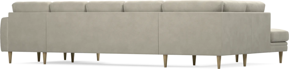Eden - 3-sits soffa med divan vänster och schäslong höger - Brun