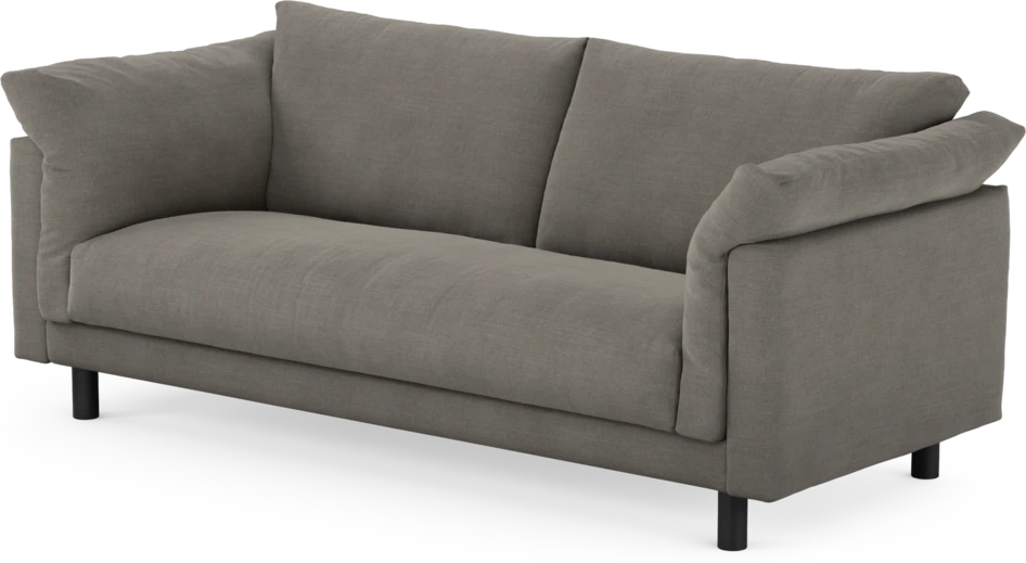 Cherrie - 2,5-sits soffa, hel dyna, fast klädsel - Grå