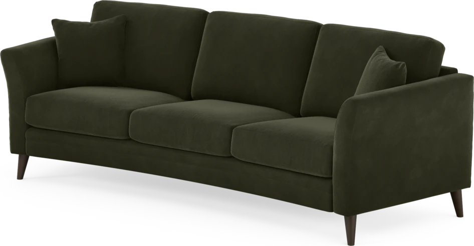 Eden - 3-sits soffa svängd - Grön