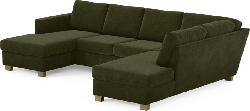 Friday - 3-sits soffa med schäslong vänster och divan höger - Grön